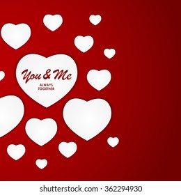 St Valentine`s  Day Greeting Card Vector Illustration EPS10