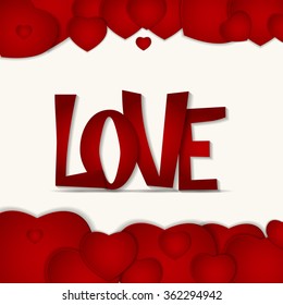 St Valentine`s  Day Greeting Card Vector Illustration EPS10