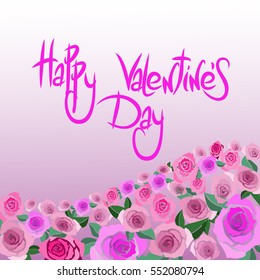 St Valentine`s Day Greeting Card Vector Illustration