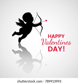 St. Valentine's Day - greeting card or banner. vector illustration isolated on a red background. concept of love
