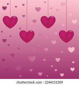St. Valentine's Day Heart Background vector illustration