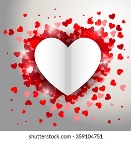 St. Valentine's Day heart background card congratulation