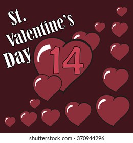 St. Valentine's Day. Heart. Love. Vector graphic eps10.