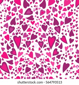 St. Valentine's day hearts seamless pattern.