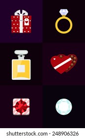 st valentine's day icon set #2