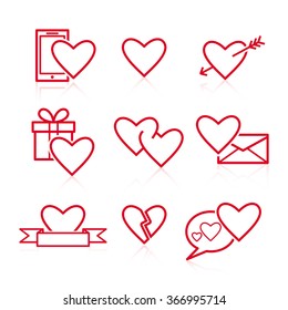 St. Valentine's Day icons