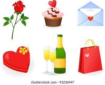 St. Valentine's Day icons set