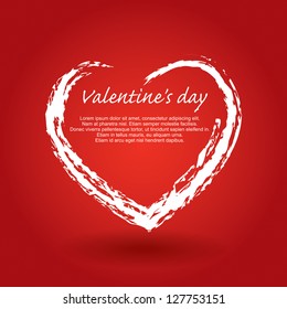 St. Valentine's day illustration with hearts and cross