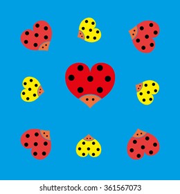 St. Valentine's Day. Ladybug.