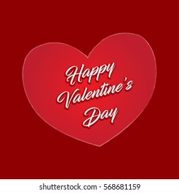 St. Valentine's day romantic postcard