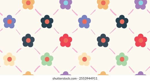 St. Valentine's day seamless floral pattern