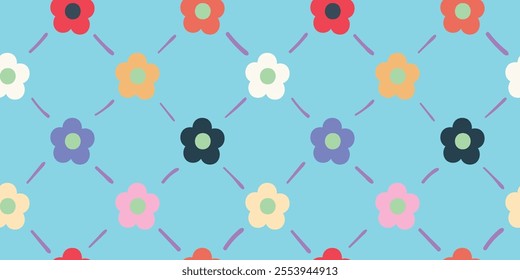 St. Valentine's day seamless floral pattern