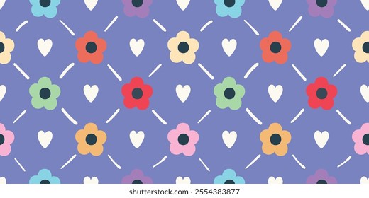 St. Valentine's day seamless floral pattern