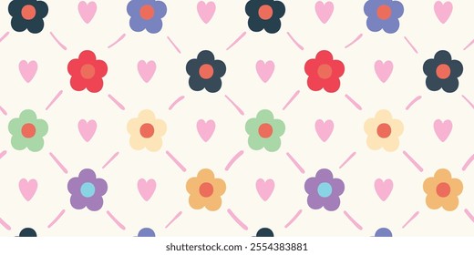 St. Valentine's day seamless floral pattern