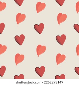 St. Valentine's day seamless pattern. Wrapping paper pattern with hearts.
