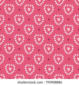 St. Valentine's Day seamless pattern with hearts. Perfect for holiday background, wrapping paper and decoration 