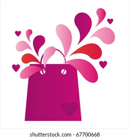 st. valentine's day shopping bag