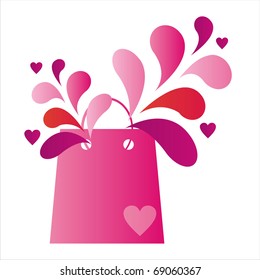 st. valentine's day shopping bag