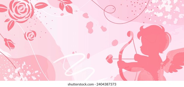 St. Valentine's Day Template. Love and Affection Celebration Banner Design. Charming and Artistic Illustration Template for Greeting Cards and Romantic Events.