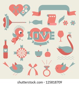 St valentine's day a vector icon set