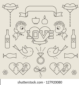 St valentine's day a vector icon set