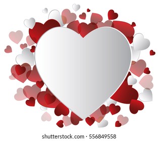St. Valentine's Day,
vector with a red hearts
