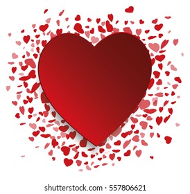 
St. Valentine's Day,
vector with a red hearts