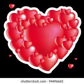 St Valentine's red heart