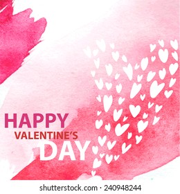 St. Valentine's vector postcard