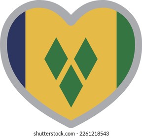 St vincent national flag icon vector Illustration material