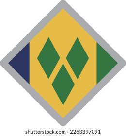 St vincent national flag icon vector Illustration material