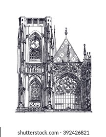 St. Vitus Cathedral facade illustration