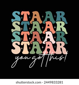 Staar you got this  Wavy groovy retro vintage graphic design