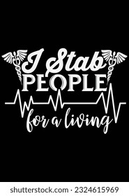 I Stab People For A Living eps cut file for cutting machine