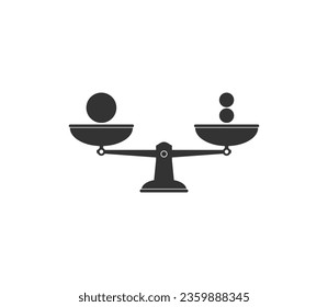 Estabilidad, equilibrio, icono de armonía. Ilustración vectorial.