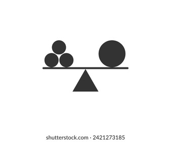 Stability, balance, harmony icon. Vector illustration.