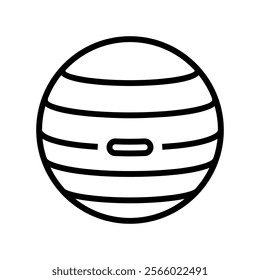 stability ball fitness tool line icon vector. stability ball fitness tool sign. isolated contour symbol black illustration