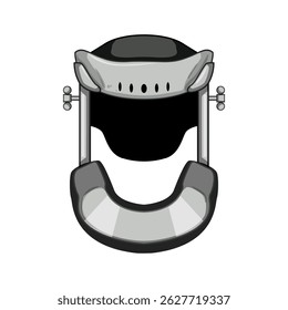 stability cervical neck collar cartoon. immobilization therapy, protection relief, adjustable foam stability cervical neck collar sign. isolated symbol vector illustration