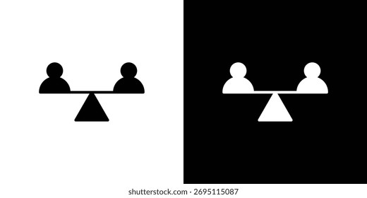 Stability icon concept. silhouette icon.