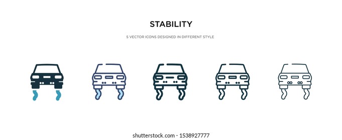 stability icon in different style vector illustration. two colored and black stability vector icons designed in filled, outline, line and stroke style can be used for web, mobile, ui