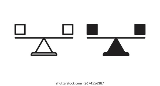 Icono de estabilidad en estilo de moda plano y forro para diseños de ui App
