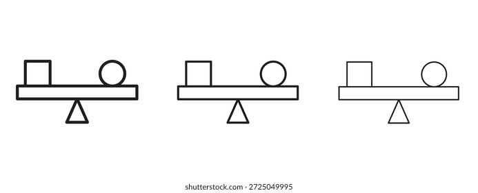 Icono de estabilidad. Ilustración vectorial de estilo minimalista dibujado a mano