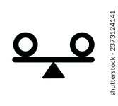 Stability icon illustration flat style. Balance symbol for your web site design, logo