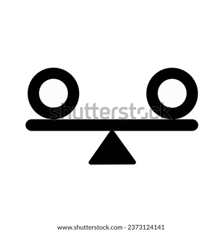 Stability icon illustration flat style. Balance symbol for your web site design, logo