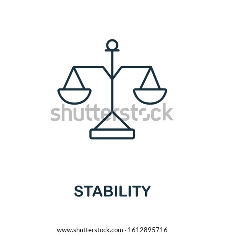 Stability icon. Line style symbol from productivity icon collection. Stability creative element for logo, infographic, ux and ui