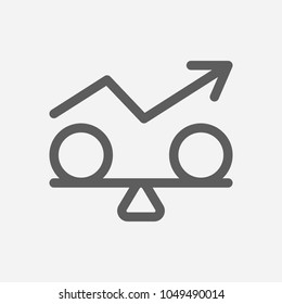 Stability icon line symbol. Isolated vector illustration of  icon sign concept for your web site mobile app logo UI design.