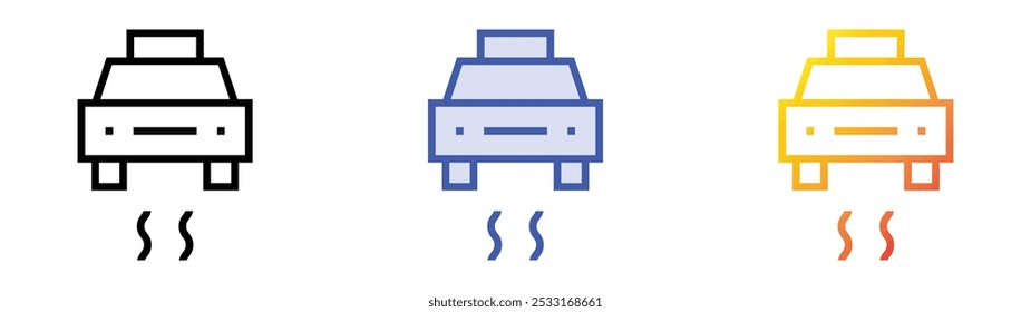 Icono de estabilidad. Lineal, relleno azul y diseño de estilo degradado aislado sobre fondo blanco