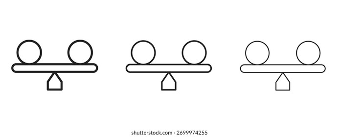 Stability icon linear style sign for mobile concept and web design.