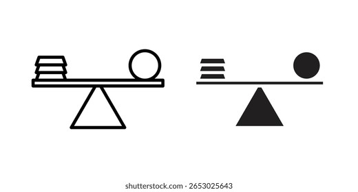 Ícone de estabilidade Design de logotipo Ilustração de modelo de vetor