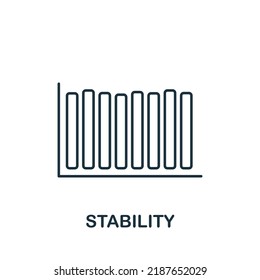 Stability icon. Monochrome simple icon for templates, web design and infographics